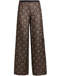 Siyu - Dark Pants Wool, Lurex, Silk, Nylon, Cotton - Lyst