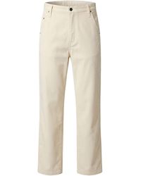 Ami Paris - Cream Pants Cotton - Lyst