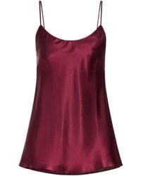 Roberto Collina - Burgundy Top Silk, Elastane - Lyst