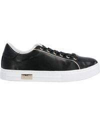 ARMANI EXCHANGE - Soft Leather Varnished Sneakers - Lyst