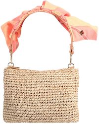 Aranaz - Coral Handbag Straw, Textile Fibers - Lyst