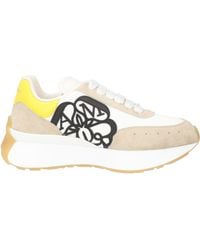 McQueen - Sand Sneakers Leather, Textile Fibers - Lyst