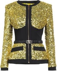Elisabetta Franchi - Jacket Polyester, Elastane - Lyst