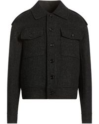 Burberry - Charcoal Coat Virgin Wool - Lyst
