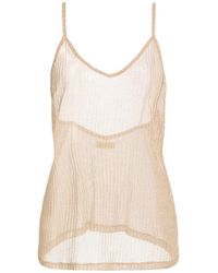 4giveness - Sand Top Viscose, Metallic Polyester, Polyamide - Lyst