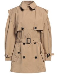 Aspesi - Sand Overcoat & Trench Coat Polyester, Polyamide - Lyst