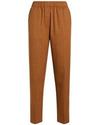 forte_forte - Tan Pants Polyester, Viscose, Elastane, Metallic Polyester - Lyst