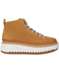 Chloé - Leather Platform Booties - Lyst