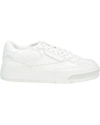 Reebok - Textured Leather Lace-Up Sneakers - Lyst