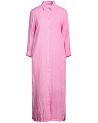 120% Lino - Midi-Kleid - Lyst