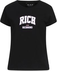 John Richmond - T-Shirt Cotton, Elastane - Lyst
