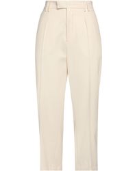 N°21 - Cream Pants Polyester, Wool, Elastane - Lyst
