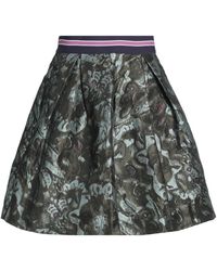 Pinko - Military Mini Skirt Polyester, Metallic Fiber, Polyamide - Lyst