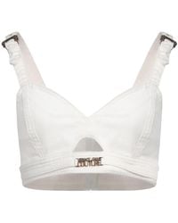 Versace Jeans Couture - Top Cotton, Elastane - Lyst