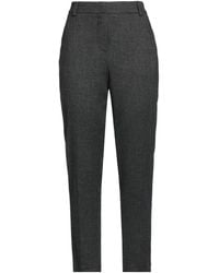 Anna Molinari - Charcoal Pants Viscose, Linen, Virgin Wool, Elastane - Lyst