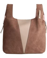 LES VISIONNAIRES - Mia Bicolor Satiny Leather -- Handbag Bovine Leather - Lyst