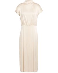 Liviana Conti - Ivory Midi Dress Acetate, Viscose - Lyst
