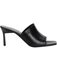 Calvin Klein - Leather Stiletto Mule Sandals - Lyst