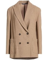 Circolo 1901 - Camel Blazer Virgin Wool, Polyamide, Elastane - Lyst