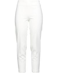 1 One - Ivory Pants Viscose, Polyamide, Elastane - Lyst