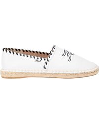 Femme Chaussures Chaussures plates Espadrilles et sandales Espadrilles Toile Karl Lagerfeld en coloris Blanc 