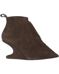 Rick Owens - Dark Ankle Boots Leather - Lyst