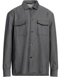 Low Brand - Denim Shirt Virgin Wool, Cotton - Lyst