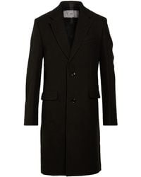 Ami Paris - Charcoal Coat Virgin Wool - Lyst