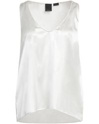 Pinko - Ivory Top Silk, Elastane - Lyst