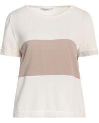 Max Mara - Two-Tone Cotton Crewneck Sweater - Lyst