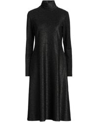 Caliban - Metallic Jersey Mock Neck Dress - Lyst