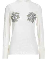 .., merci italia - Cream T-Shirt Polyamide, Elastane - Lyst