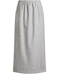 Aspesi - Midi Skirt Virgin Wool, Acrylic, Polyamide, Cashmere - Lyst