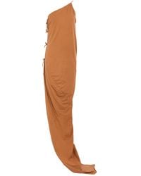 Rick Owens - Tan Maxi Dress Cotton - Lyst