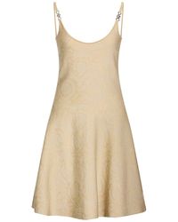 Versace - Mini Dress Viscose, Polyamide, Metallic Polyester, Elastane - Lyst