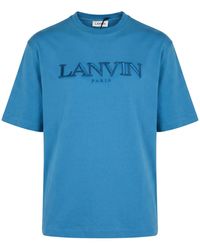 Lanvin - Azure T-Shirt Cotton - Lyst
