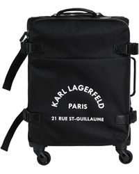 Mujer Bolsos de Equipaje y maletas de Maleta con ruedas Karl Lagerfeld de Tejido sintético de color Negro 