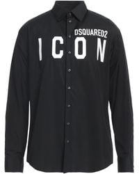 DSquared² - Camicia In Cotone Con Stampa Logo - Lyst