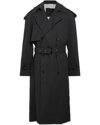 FEDERICO CINA - Charcoal Overcoat & Trench Coat Cotton, Elastane - Lyst