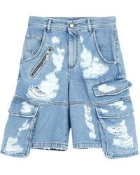 Gcds - Denim Shorts - Lyst