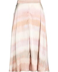 Hemisphere - Taupe Midi Skirt Silk, Elastane - Lyst