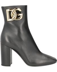 Dolce & Gabbana - Italian Leather Jackie Ankle Boots - Lyst
