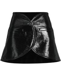 Courreges - Mini Skirt Cotton, Polyurethane, Elastane - Lyst