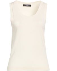 Weekend by Maxmara - Cream Tank Top Viscose, Polyester - Lyst