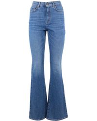 Donna Abbigliamento da Jeans da Jeans a zampa delefante Jeans Albio InWeekend by Maxmara in Pelle di colore Blu 