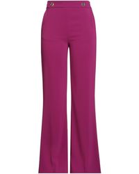 Pinko - Mauve Pants Polyester, Elastane - Lyst