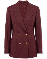 The Gigi - Brick Blazer Virgin Wool, Polyester - Lyst