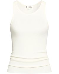 ÉTERNE - Cream Tank Top Cotton, Modal, Elastane - Lyst