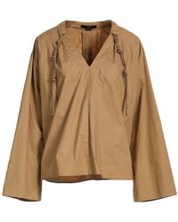 SEVENTY VENEZIA - Khaki Top Cotton, Elastane - Lyst