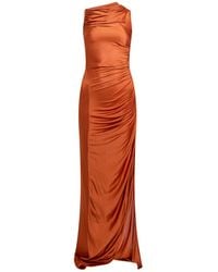 Rick Owens - Rust Maxi Dress Viscose - Lyst